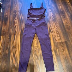 Old Navy Powersoft High Rise Leggings Go-Dry & Matching Sports Bra Size M